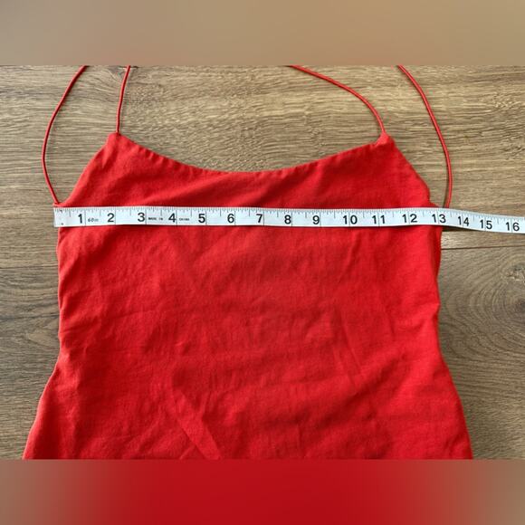 Tiger Mist Bentley Strappy Back Body-con Mini Dress Rust Red Size Large - Picture 10 of 11